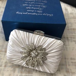 White & silver elegant clutch!